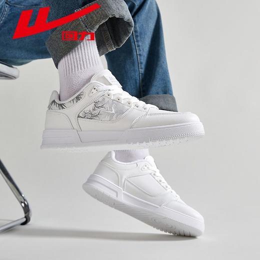 回力男鞋2025新款冬季加绒水墨画小白鞋情侣百搭潮流休闲运动板鞋 商品图3