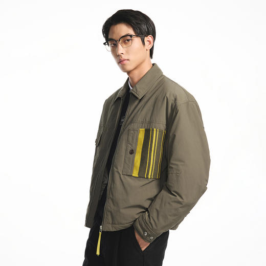 GXG男装【90白鸭绒】冬季时尚撞色男式翻领休闲短款羽绒服K&C 商品图1