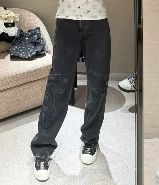 香奈儿 25秋冬新款 蝴蝶结压花牛仔裤(TM) 商品图9