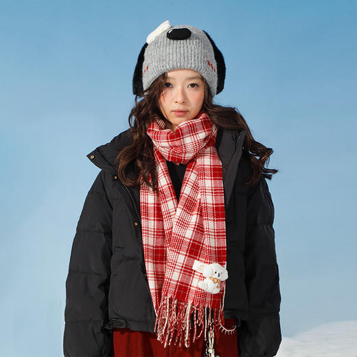 卡通立体学院风格纹围巾-纪念日百货门店同款167844310 商品图4