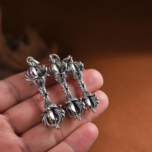 【金刚之力】S925银复古做旧四楞普巴金刚杵吊坠【SCH-SY17811】 商品图3