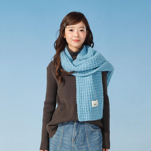 纯色简约基础软糯针织围巾-纪念日百货门店同款167844379 商品图2