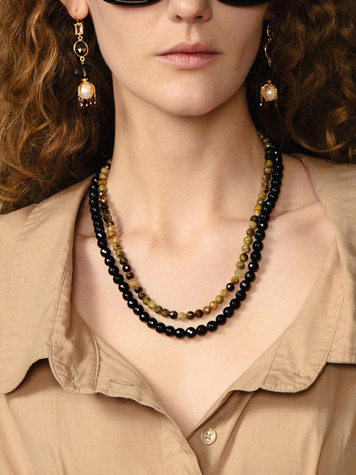 订购6周到｜Chan Luu-GAIA-缟玛瑙 绿色石榴石 项链［美国设计师］ 商品图1