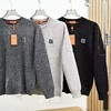 D121130秋冬加绒加厚设计胸前刺绣Logo圆领毛衣男款 商品缩略图1