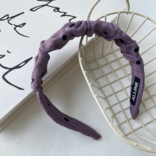 韩系宽捏皱发箍发箍洗脸高颅顶发箍-纪念日百货门店同款167145332 商品图2