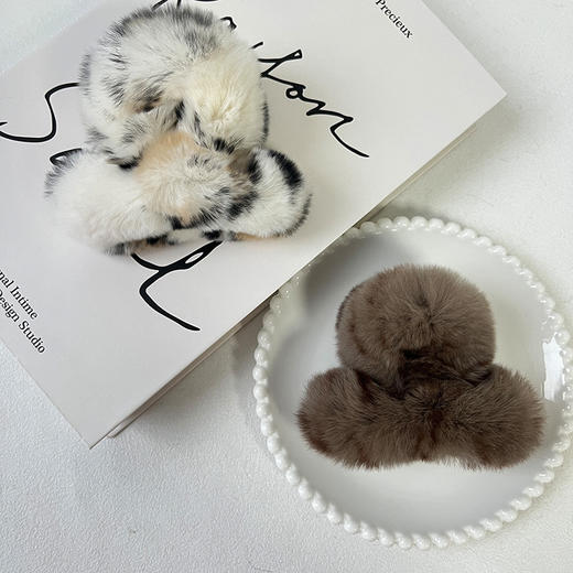 新款气质兔毛毛高级感抓夹-纪念日百货门店同款167747843 商品图2