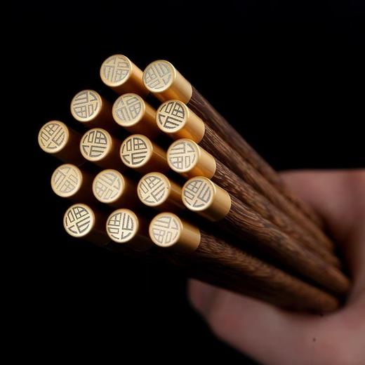 【鸡翅木福筷】进口鸡翅木福筷，团团圆圆，福气满满！    无漆无蜡｜防臭抗菌｜独特纹理｜自带木质香  -ZTDJ 商品图1