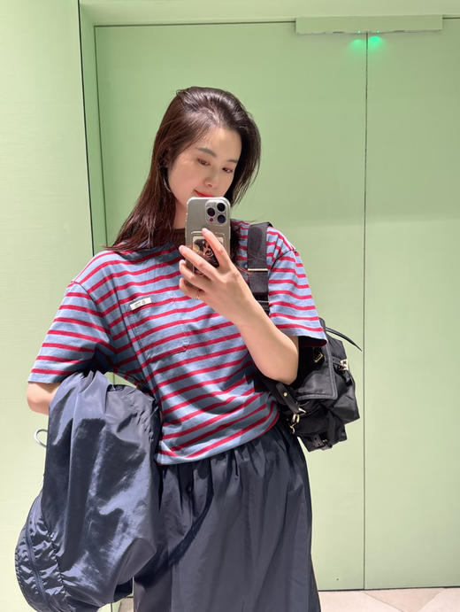 普拉达 最新款 条纹T恤 (KX*MM) 商品图2