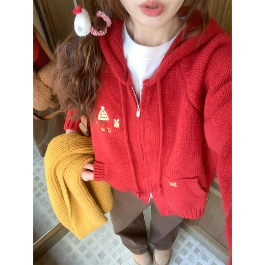 <曾小咸推荐>3.3 现货秒杀 ！微信超特价！连帽拉链毛衣短外套 日常229.99 立减130 秒杀99.99！！ 商品图4