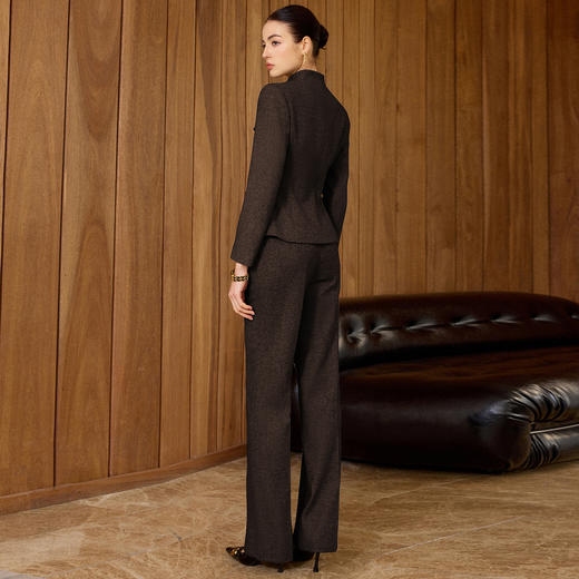 IWY/棕色西装外套阔腿裤两件套女总裁职业装气质高端时尚套装CP2583 商品图4