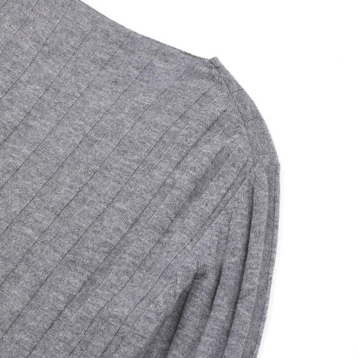 ROMI STUDIO“优雅舒适”100%羊毛坑条立体V领套头毛衫 RWDSS61819 商品图6