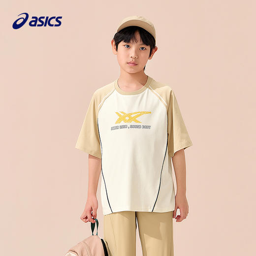 ASICS/亚瑟士童装25年夏季新款男童运动吸湿速干透气插肩T恤日式 商品图1