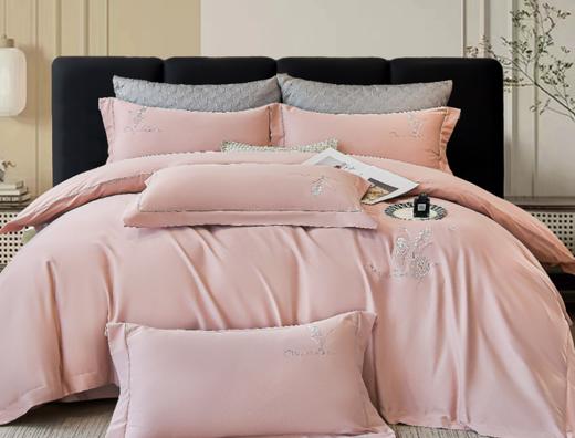 A类冬季纯棉加厚磨毛四件套优兰朵轻奢全棉刺绣被套床上用品G117800040 商品图0