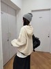 D121106秋冬oversize版型半拉链连帽针织卫衣女 商品缩略图3