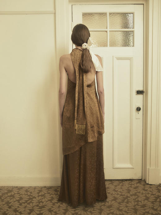 VC｜HD25015 Monica halterneck dress [ 连衣裙 金 / 米白 ]【HOLIDAY】 商品图3