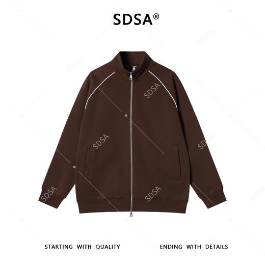 WT228SDSA男士秋冬新款痞帅男装潮牌拉条绒面拉链立领卫衣百搭时尚上衣 商品图1