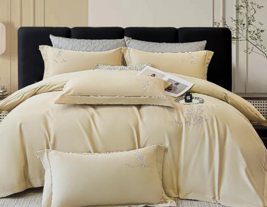 A类冬季纯棉加厚磨毛四件套优兰朵轻奢全棉刺绣被套床上用品G117800040 商品图6