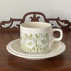 英国1970s Hornsea  Fleur鸢尾花大茶杯咖啡杯碟2pcs 商品缩略图0