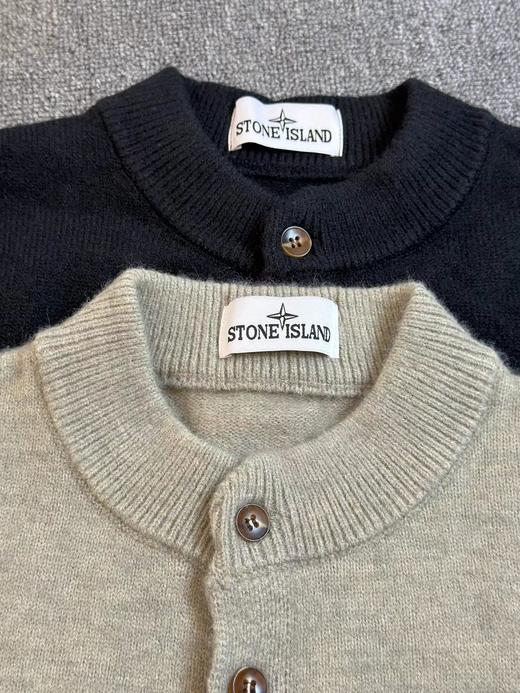 D121131新款慵懒随性羊绒针织衫宽松圆领半开纽扣设计毛衣 商品图2