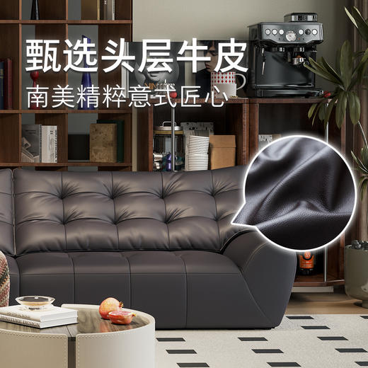 顾家家居整装 现代时尚 皮艺/布艺固定沙发KZ.1075 趴趴熊 商品图3