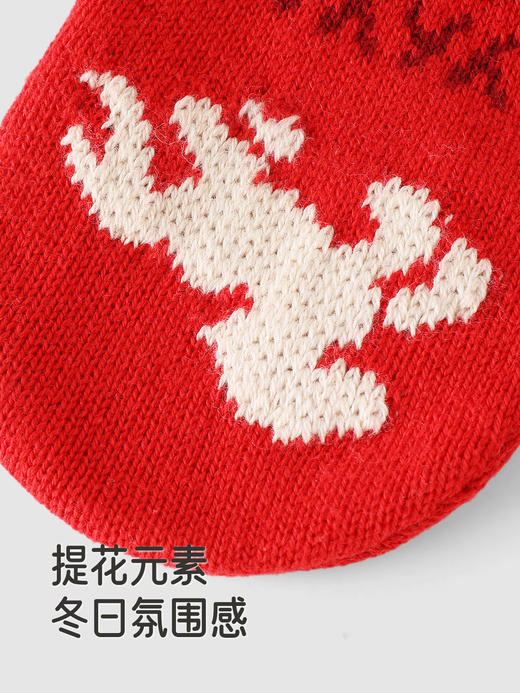 英氏儿童手套冬季保暖新年喜庆防风护手舒适新款YRPMJ4R019A 商品图2