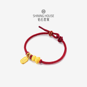 【定价黄金】【限时8折】【现货】钻石世家 心喜好运系列 足金黄金手串 圆满结/灯笼结/金刚结 圆满结 鲤鱼/金牌元素 金多多足金手绳【黄金产品不支持无理由退换货】预计3-5天发货