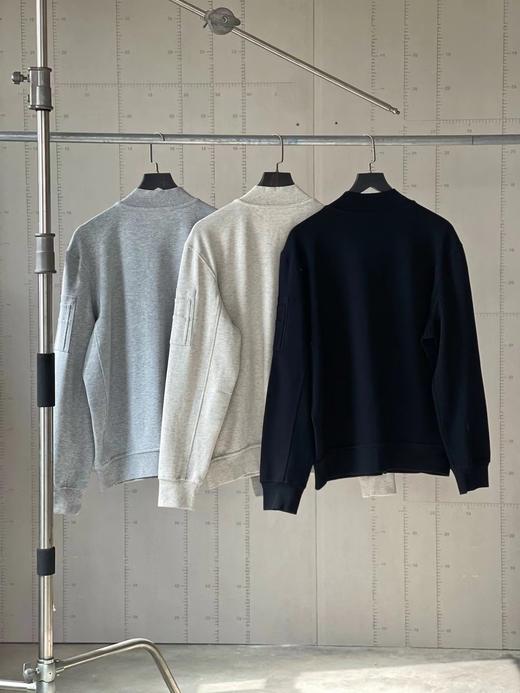 D121167小马刺绣Logo纯色棒球领长袖情侣秋冬拉链夹克外套 商品图2