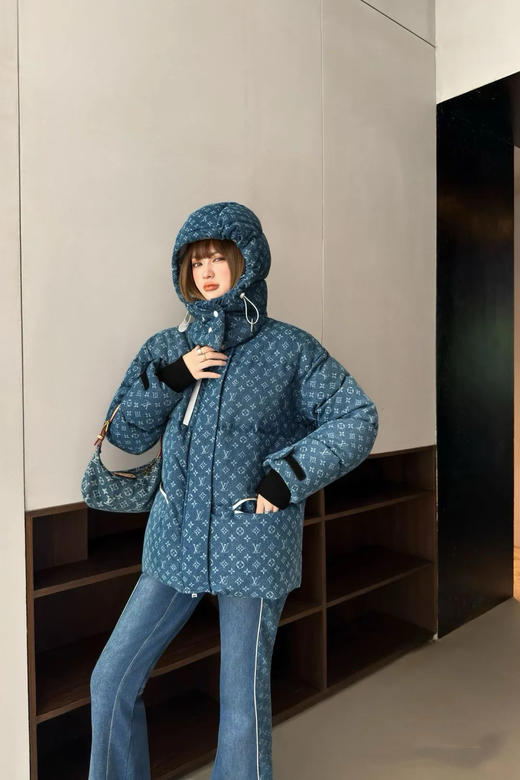 驴家  25秋冬新款 可拆卸连帽牛仔羽绒服(TM) 商品图0