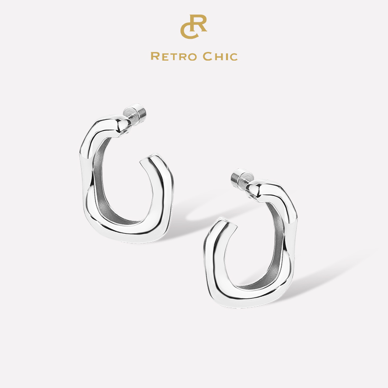 【宋佳&单依纯&张婧仪&刘芳菲&于明加&刘孜同款】Retro Chic意大利复古时尚首饰 神树银圈耳环