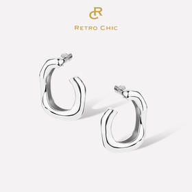 【宋佳&单依纯&张婧仪&刘芳菲&于明加&刘孜同款】Retro Chic意大利复古时尚首饰 神树银圈耳环