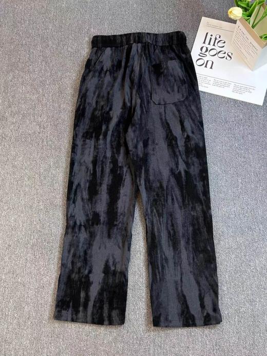 D121132美式高街复古街头潮牌痞帅百搭简约褶皱学院风直筒休闲裤 商品图5