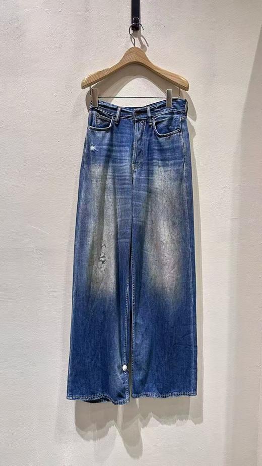 女款做旧牛仔裤长裤la001 商品图0