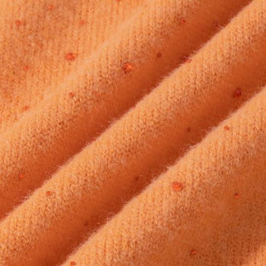 茧墨 定制款钩花卷边半高领毛衣 商品图5