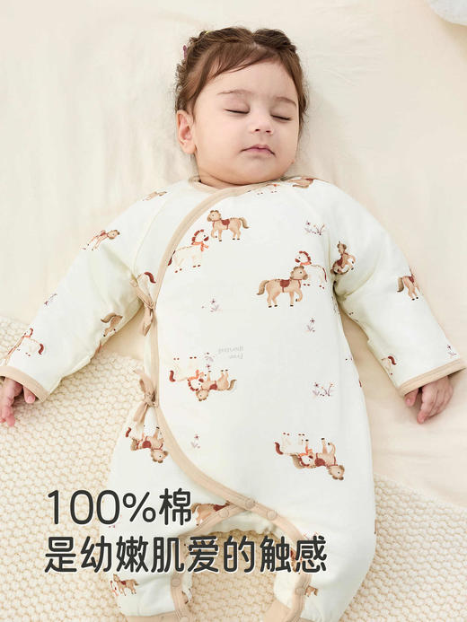 英氏婴儿连体衣新生儿爬服秋冬夹棉纯棉长袖新款哈衣YLHAJ3R030A YLAAJ3R029A 商品图3