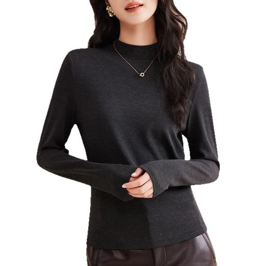 「自j」全新升级【铂金会员137/天猫179/差价42】(02904)洛诗琳气质慕斯羊毛打底衫2025秋冬新款显瘦半高领保暖上衣 商品图4
