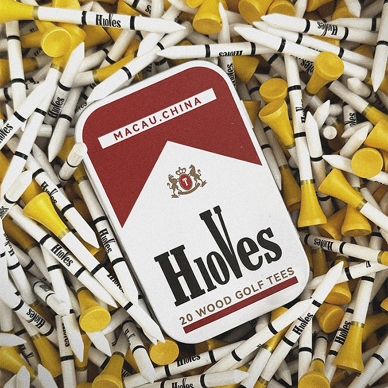 Hloves高尔夫木梯铁盒/纸盒装 高质量实木 球tee
