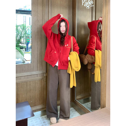 <曾小咸推荐>3.3 现货秒杀 ！微信超特价！连帽拉链毛衣短外套 日常229.99 立减130 秒杀99.99！！ 商品图3