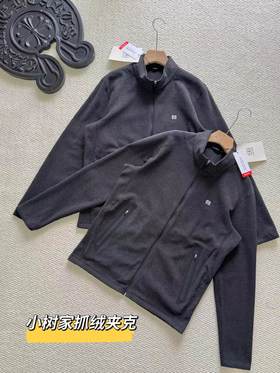 D121166男士立领抓绒夹克秋冬透湿保暖外套户外运动上衣