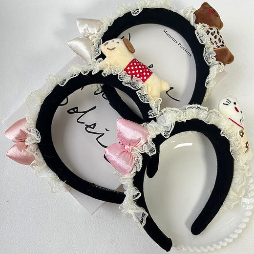 创意可爱萌趣蕾丝花边萌趣头扣发箍-纪念日百货门店同款164900515 商品图4