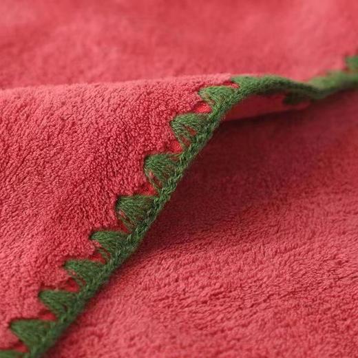 【做工细致柔软细腻❗️吸水除湿四季通用】新款珊瑚绒锁边搞怪提花兔子毛巾加厚素色居家学生宿舍可用毛巾。jb 商品图3