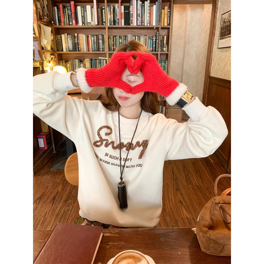 <曾小咸推荐>现货秒杀 ！微信超特价！ 刺绣加绒无帽卫衣 日常189.99 立减90 秒杀99.99！！深浅咖格半裙 日常129.99 立减70 秒杀59.99！！ 商品图3