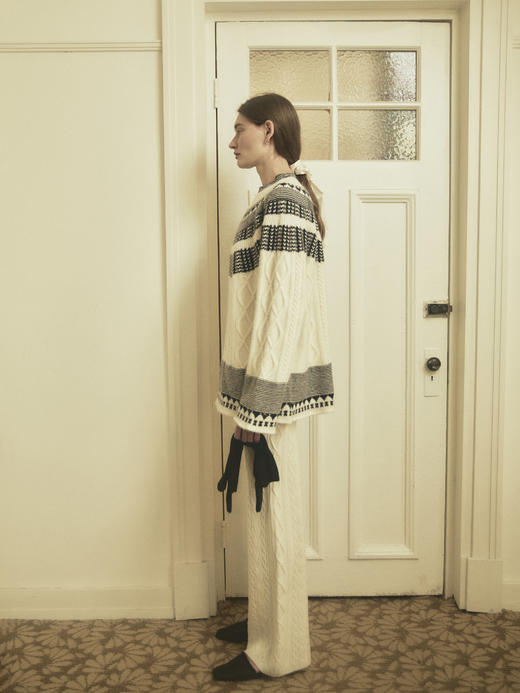 VC｜AW25021 Rhea cable knit trousers [ 长裤 米白 / 灰褐 ]【HOLIDAY】 商品图2