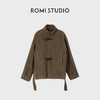 ROMI STUDIO“美拉德”腔调穿搭牛角扣斜襟领腰带大衣外套 23AWW703 商品缩略图0