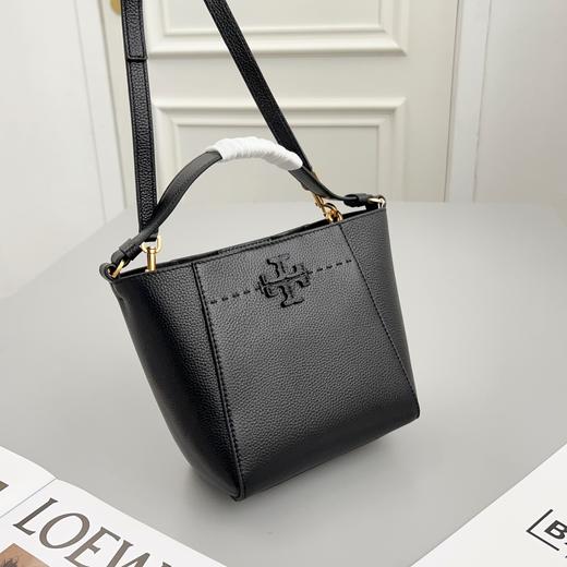 【品牌授权】Tory Burch/汤丽柏琦 新款McGraw双T Logo水桶包单肩斜挎手提女包 商品图8