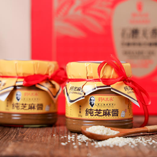 刘氏良承 石磨天香 芝麻油礼盒芝麻油180ml*2瓶 +芝麻酱200g*2瓶-YGF 商品图2