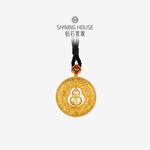【时来运转系列】钻石世家   古法黄金乾坤如意葫芦挂坠  足金黄金挂坠【黄金产品不支持无理由退换货】预计3-5天发货 商品图0
