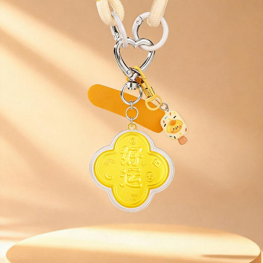 【金六福吉祥】明星同款精致时尚百搭黄金挂件 商品图3