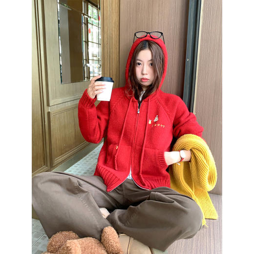 <曾小咸推荐>3.3 现货秒杀 ！微信超特价！连帽拉链毛衣短外套 日常229.99 立减130 秒杀99.99！！ 商品图1