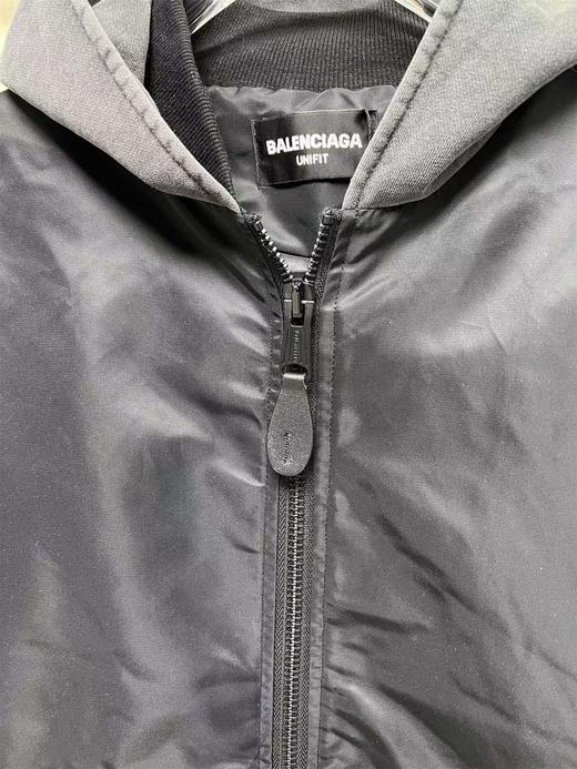 D121142新款双环拉链棉衣外套黑色飞行服夹克保暖外套 商品图6