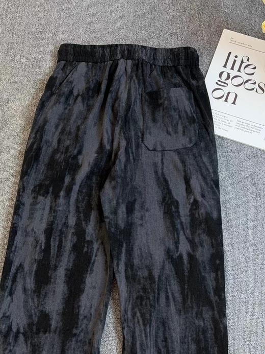 D121132美式高街复古街头潮牌痞帅百搭简约褶皱学院风直筒休闲裤 商品图8